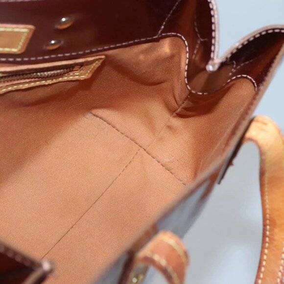 LOUIS VUITTON Monogram Vernis Reade PM Hand Bag Bronze M91146 LV Auth 130448 - Picture 12 of 16